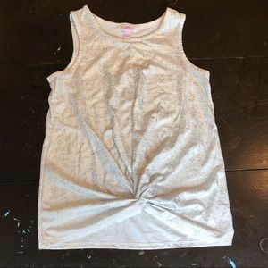 Girls knot shimmery shirt